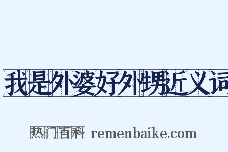 我是外婆好外甥近义词是什么意思的图片